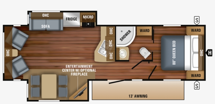 Interior Color - Tumbleweed - 2018 Eagle Ht 30.5 Ckts, transparent png download