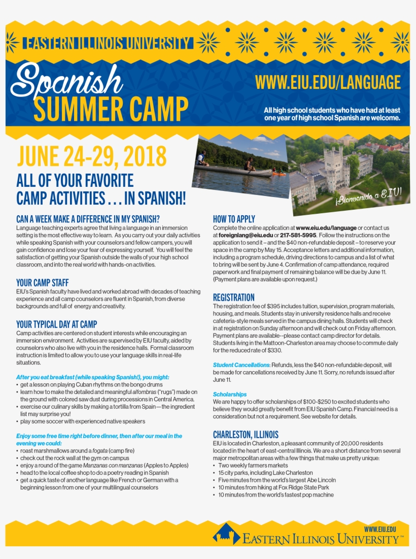Camp Brochure - Eastern Illinois University, transparent png download