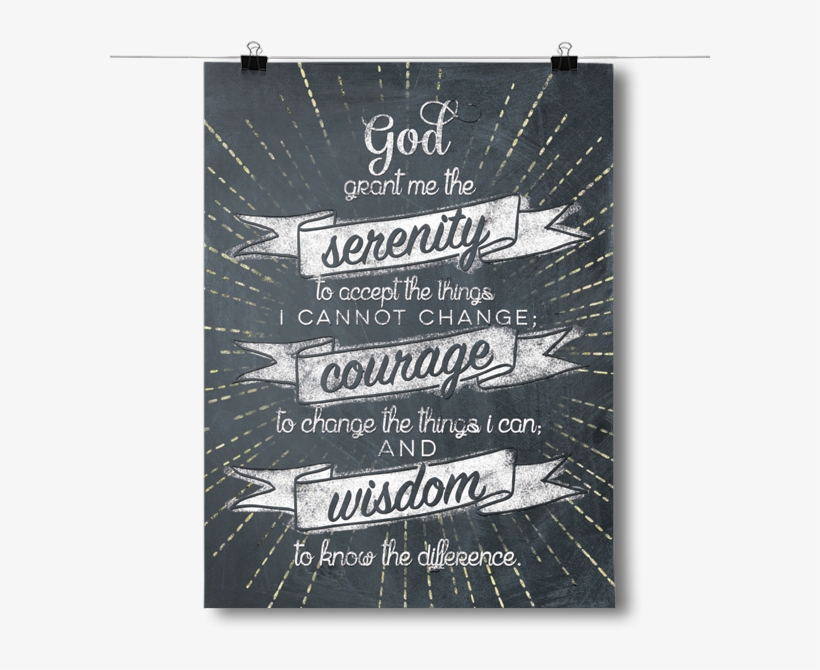 Serenity Prayer - Serenity Prayer Poster, transparent png download