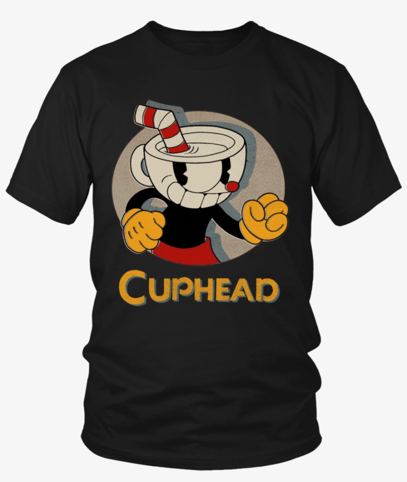 Cuphead Circle Shadow Profile Vintage Graphic T-shirts - Best Are Born In April, transparent png download