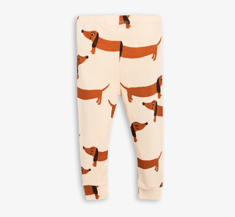 Weiner Dog Leggings - Mini Rodini Dog Leggings Beige Beige, transparent png download
