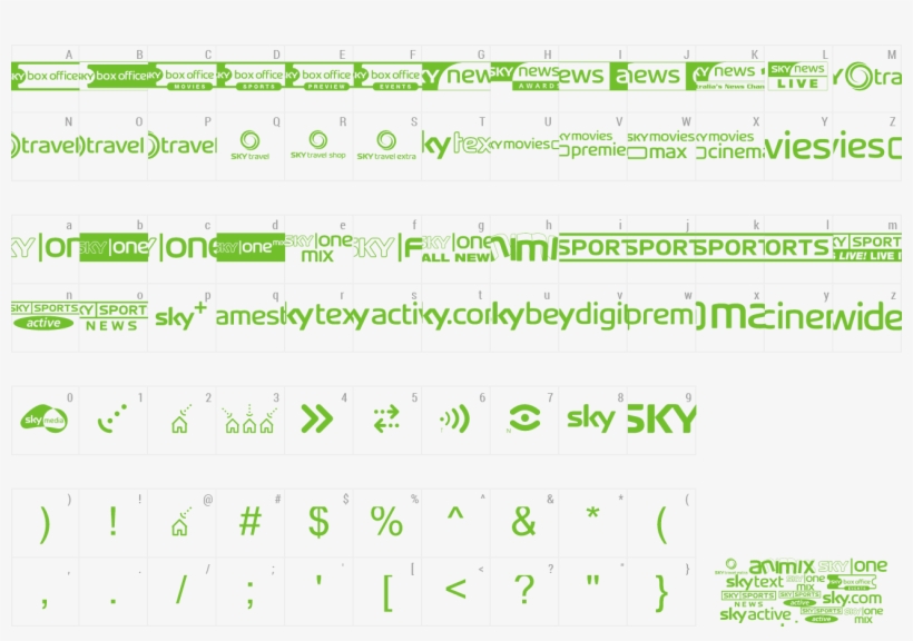 Font Sky Tv Channel Logos Preview - Ncaa Font Free Download, transparent png download