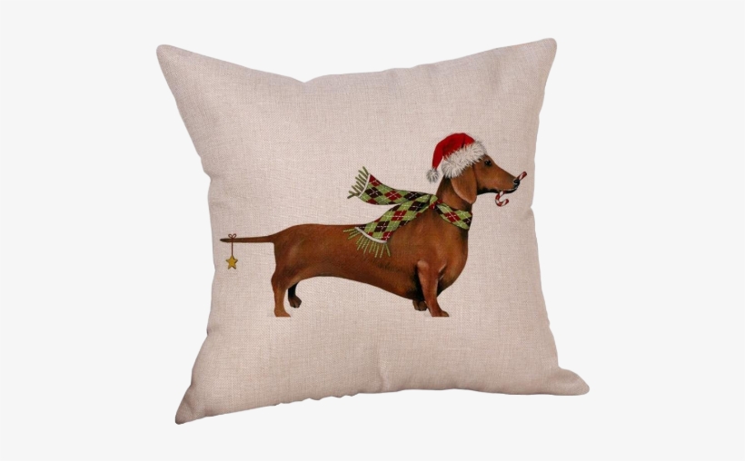 Weiner Dog Pillow Clipped Rev Mary Lake Thompson Holiday