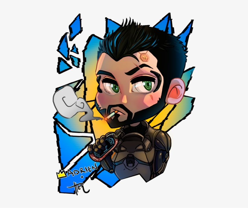 Pin By Brigi Bodnar On Adam Jensen - Cartoon, transparent png download