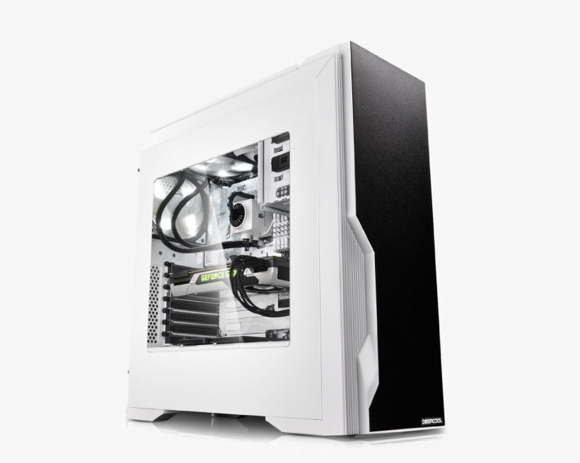 Custom Computer Example - Case Deepcool Dukase V2 White, transparent png download