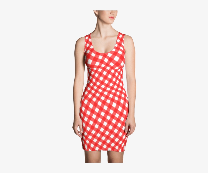 Striped Red White Checker Gingham Sublimation Cut & - Ice Cream Costume, Halloween Costume, Fun Costume,, transparent png download