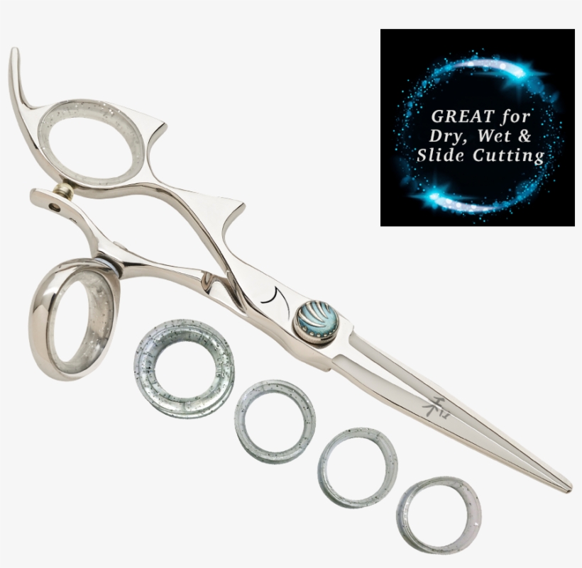 Left Hand Double Shark Swivel Stainless Cutting Shear - Scissors, transparent png download
