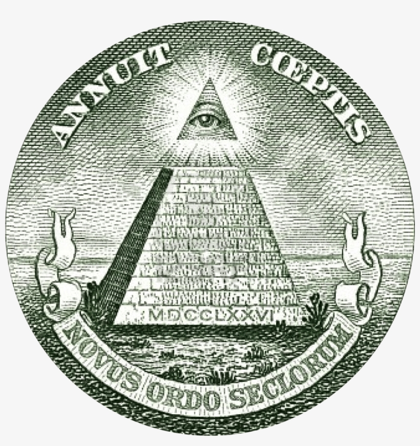 La Pirámide Coronada Por El Ojo Triangulado Del Billete - Как Обучиться Телепатии За 10 Минут, transparent png download