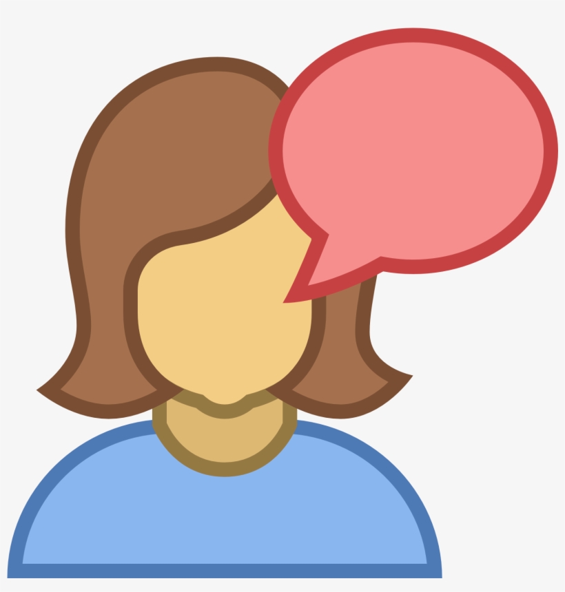 Talk Female Icon - Female Talk Icon, transparent png download