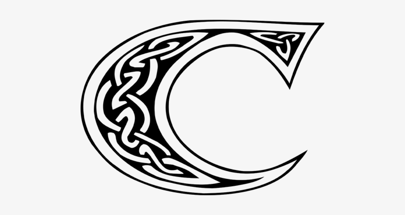 Celtic C - Celtic Knot Letter C, transparent png download