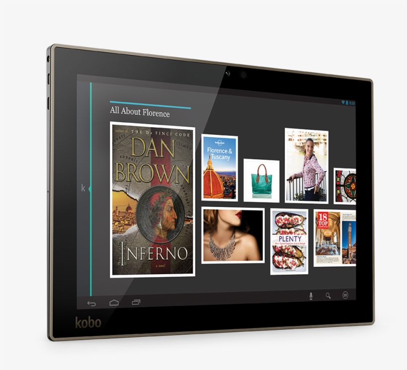 Arc10hd Angled Right Ca Us Collection - Kobo Arc 10 Hd Android Tablet - Black, transparent png download