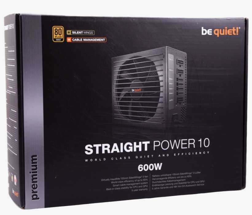 Be Quiet Straight Power 10 - Quiet Straight Power 600w, transparent png download