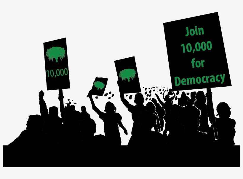 10,000 For Democracy - Crowd, transparent png download