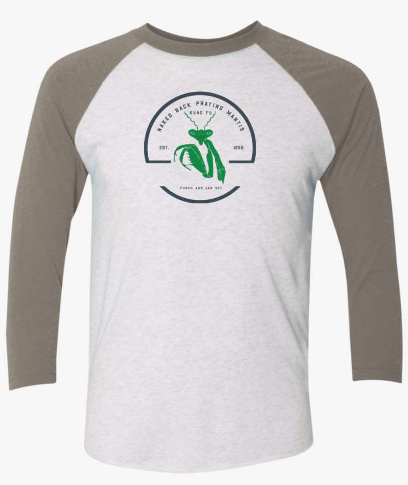 Praying Mantis Vintage Tri Blend 3/4 Sleeve Baseball - Raglan Sleeve, transparent png download