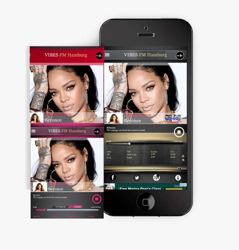 Vibes Fm Hamburg And Unit Fm New Iphone And Android - Rihanna 2016 Tattoos Print Poster - W09406 - 16x12, transparent png download