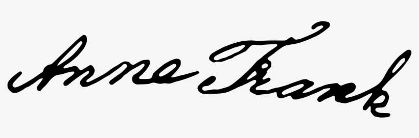 320 × 82 Pixels - Anne Frank In Cursive, transparent png download