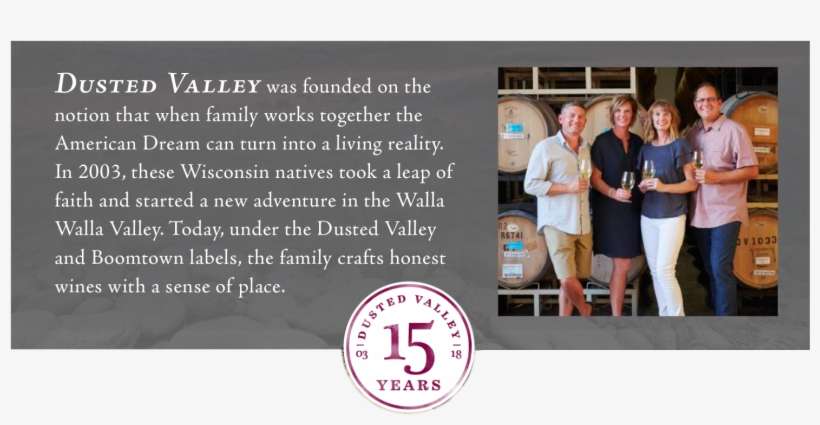 Dusted Valley Celebrates 15 Years Click Here - Dreyfus, Ashby & Company, transparent png download