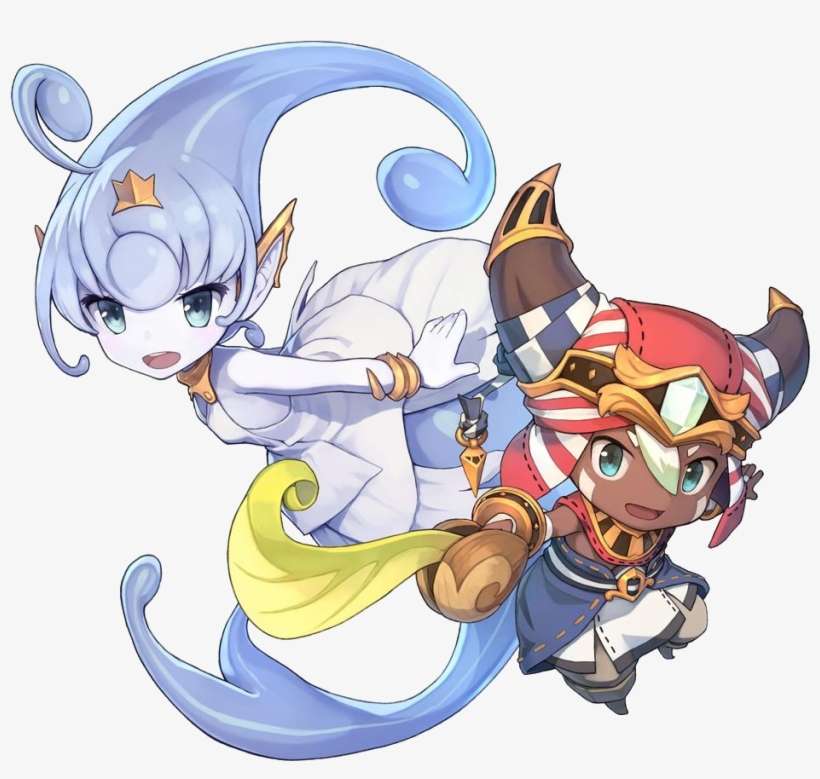 Tethu & Isuna - Ever Oasis Game Characters, transparent png download