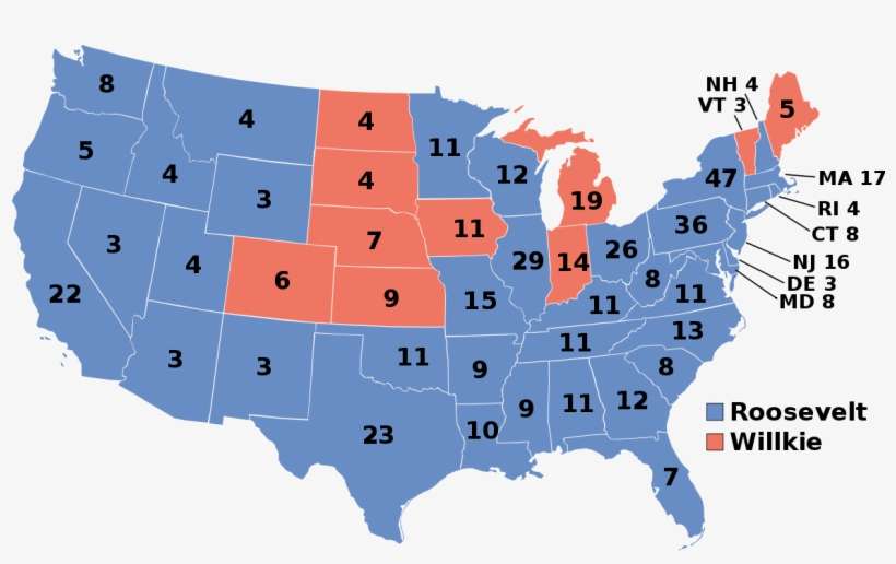 1940 Presidential Election, transparent png download