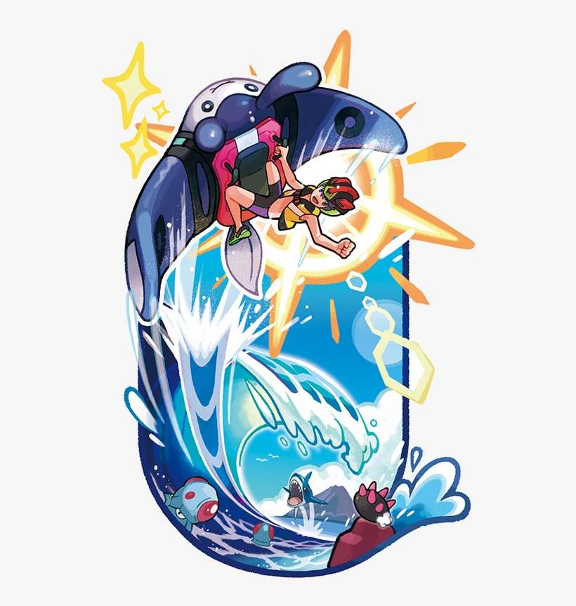 Pokemon Ultra Sun And Moon Mantine Surf, transparent png download