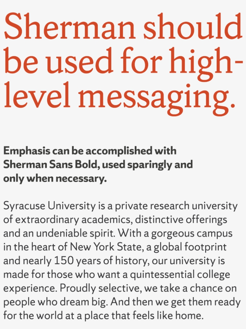 Example Of The Sherman Font In Use - Serif, transparent png download