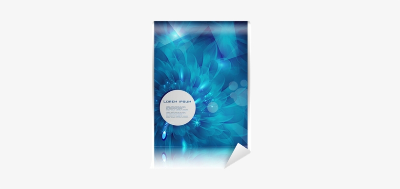 Vector Blue Flower Vector Card And Abstract Water Wall - Graphic Design, transparent png download