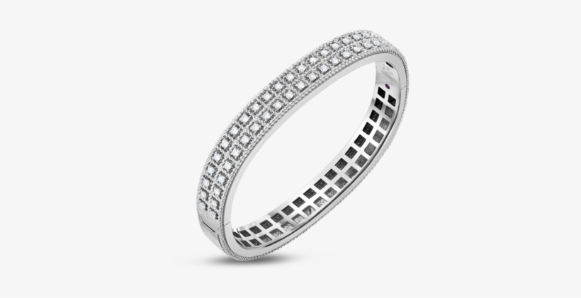 00 Byzantine Barocco 18k White Gold Two Row Diamond - Gold, transparent png download
