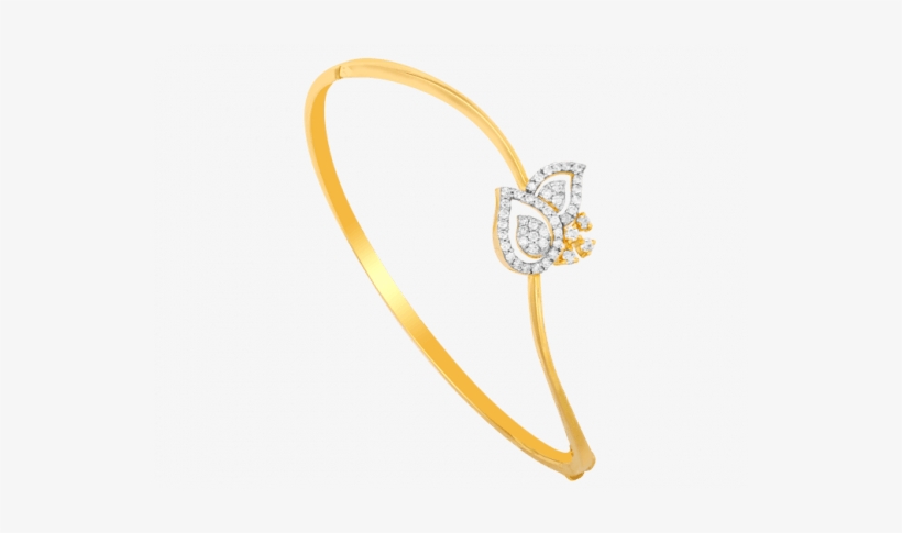 Elegant Twin Leaves Diamond Bracelet - Bracelet, transparent png download