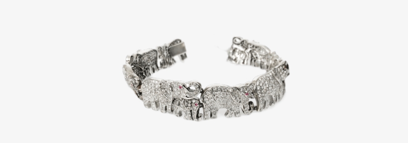 Elephant Design Diamond Bracelet - Bracelet, transparent png download