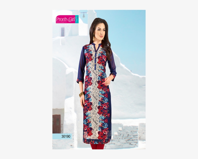 Navy Blue Kurtis - Kurti Top, transparent png download