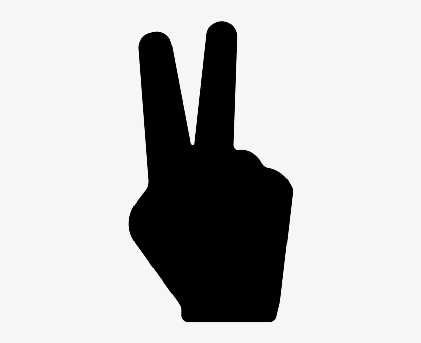 Victory Rubber Stamp - Two Fingers Up Png, transparent png download