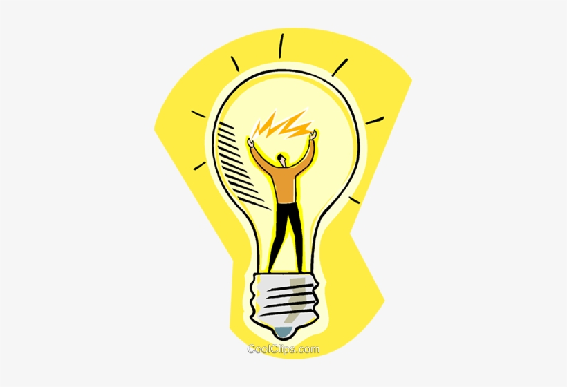 Man Inside Light Bulb Royalty Free Vector Clip Art - Advertising, transparent png download