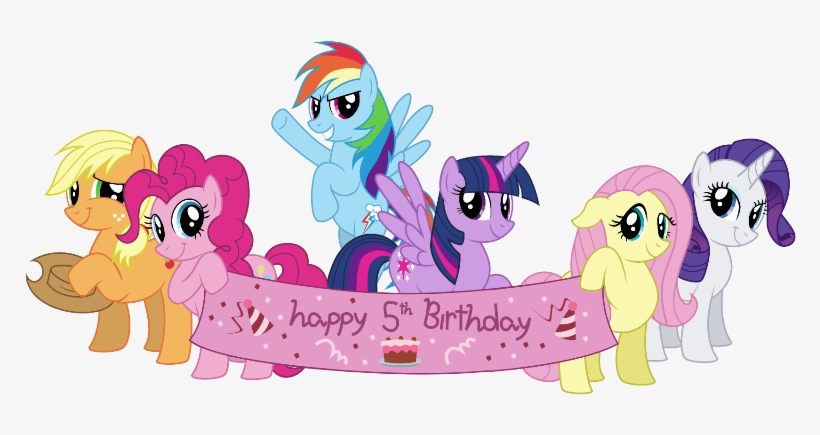 Happy 5th Birthday - My Little Pony 5th Birthday, transparent png download