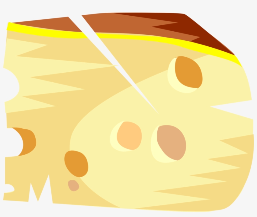 Vector Illustration Of Dairy Swiss Cheese - Illustration, transparent png download