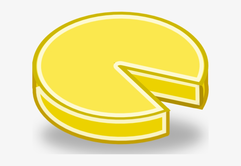 Free Vector Tango Style Cheese Wheel Clip Art - Cheese Wheel, transparent png download