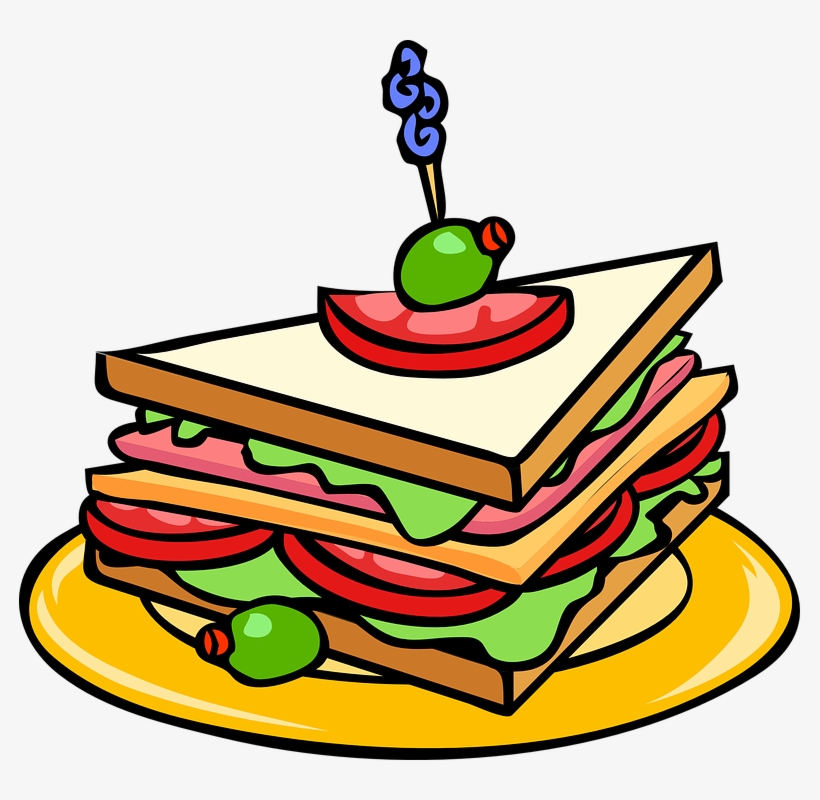 Party Food Clipart Party Food Clipart Sandwich Food - Sandwich Clip Art, transparent png download