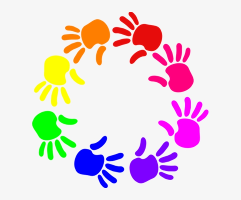 Mdghands Colorful Circle Of Hands Md - Hands In A Circle Clipart, transparent png download