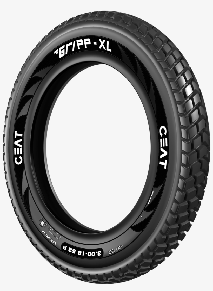Ceat Gripp Xl 300 18 Requires Tube P Rear Two-wheeler - Tire, transparent png download