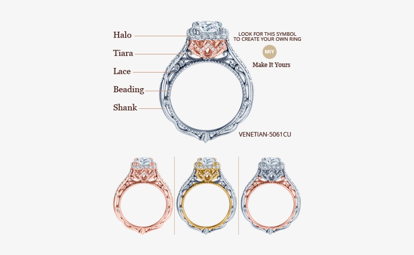 Create A Unique Engagement Ring - Verragio Halo Pave Diamond Engagement Ring, transparent png download