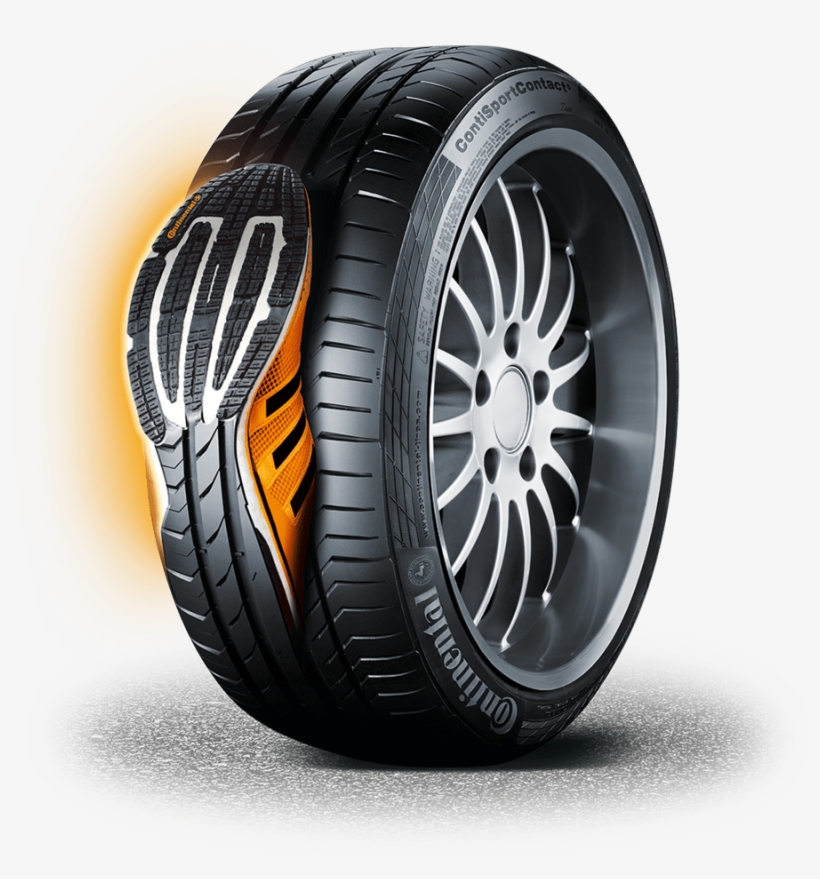 Get Your Grip Tyre Image - Continental Contisportcontact 5 225 45 R17, transparent png download