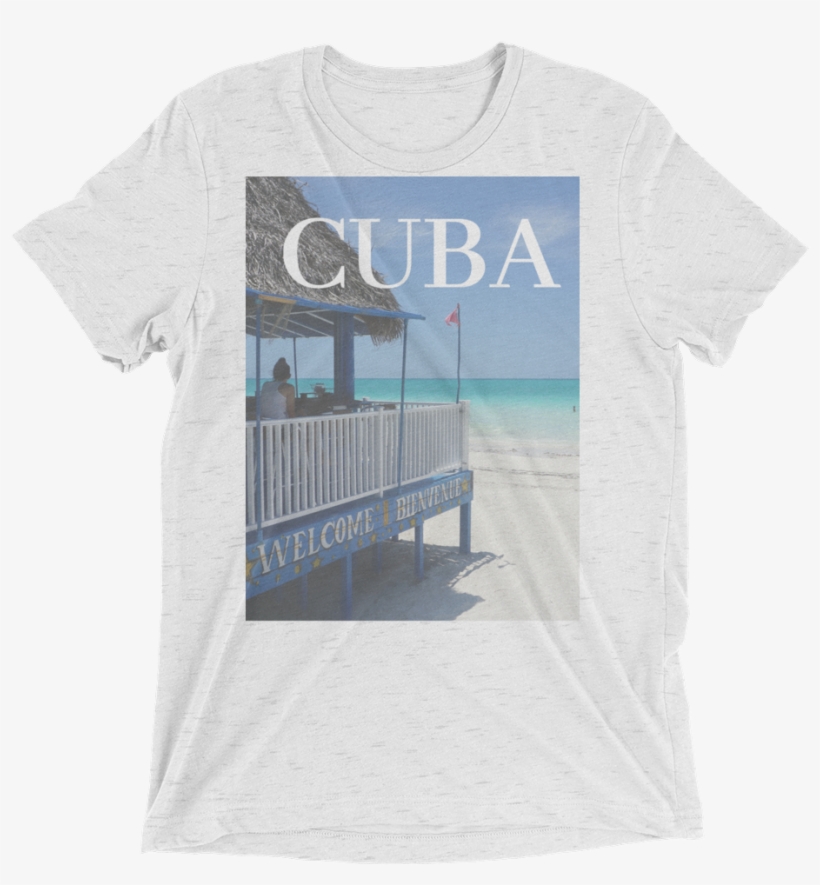 Cuban Beach Designed T-shirt - 90's Style Tri-blend, transparent png download