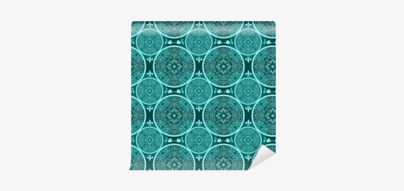 Turquoise Abstract Seamless Lace Pattern Texture Wall - Circle, transparent png download