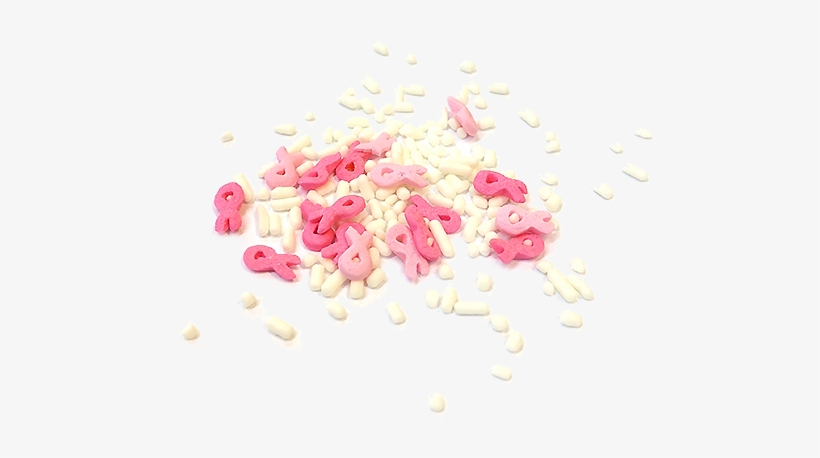 Sprinkle King White Jimmies & Pink Ribbon Candy Sprinkles - Candy Sprinkle Png, transparent png download