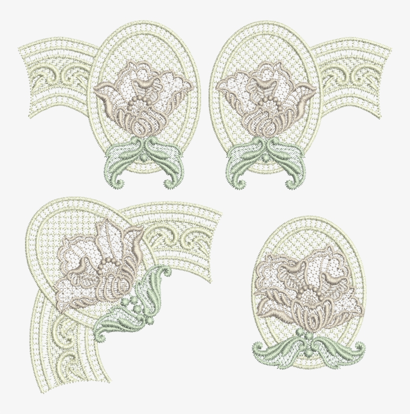 Antique Lace Borders Set - Embroidery, transparent png download