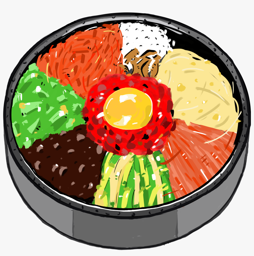 Bibimbap Korean Cuisine Food Fish Clip Art - Korean Food Png, transparent png download