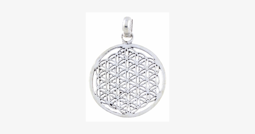 Brass Brass Pendant Flower Of Life Silver Plated Flower - Pendant, transparent png download