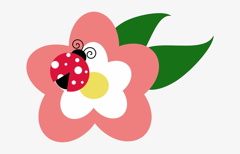 Leaf, March, Flower, Spring, Ladybug, Bug, Summer - Ladybug On Flower Clipart, transparent png download
