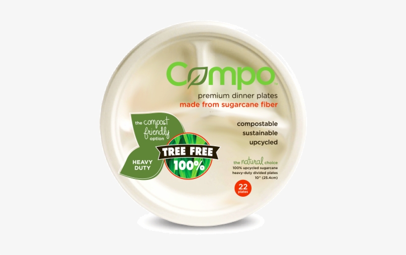 Compo Divided Plate - Compo Ultra Green Tableware 7" Dessert Plate (6x40, transparent png download