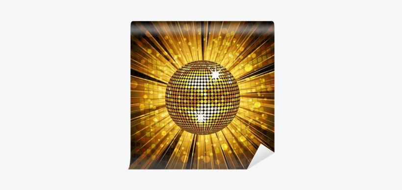 Gold Disco Ball, Light Burst And Mosaic Detail Wall - Various Artists / 100 Disco Classics, transparent png download