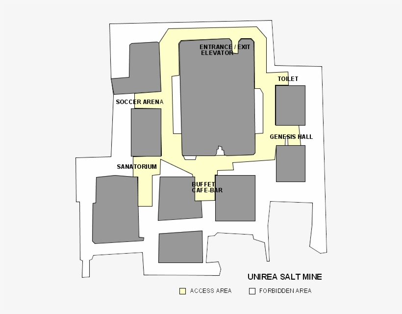 Unirea Salt Mine Map - Floor Plan, transparent png download